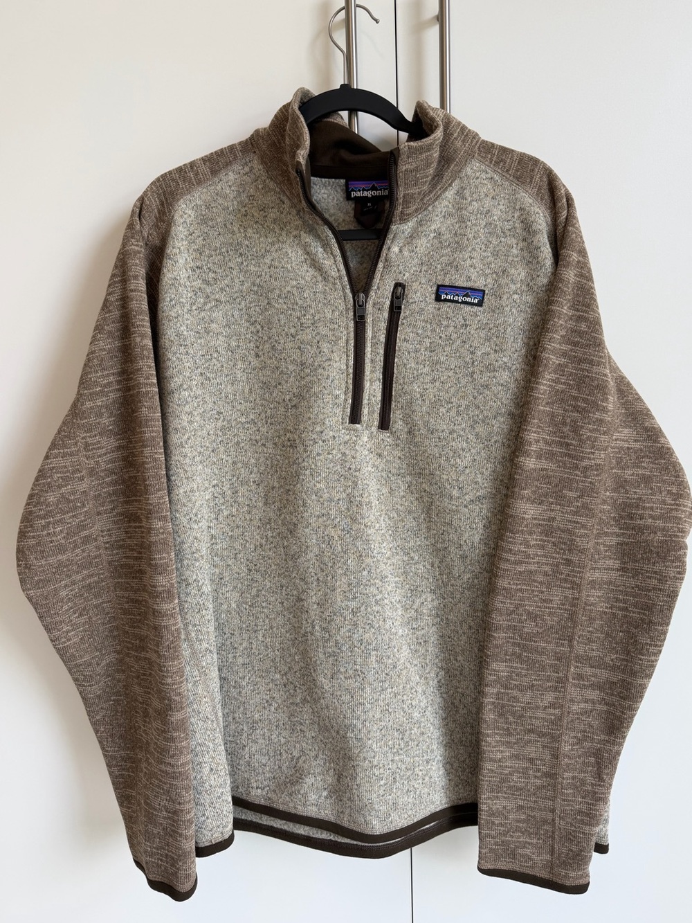 Patagonia Men’s XL 1/4 Zip Pullover Fleece Jacket Brown Outdoor Classic